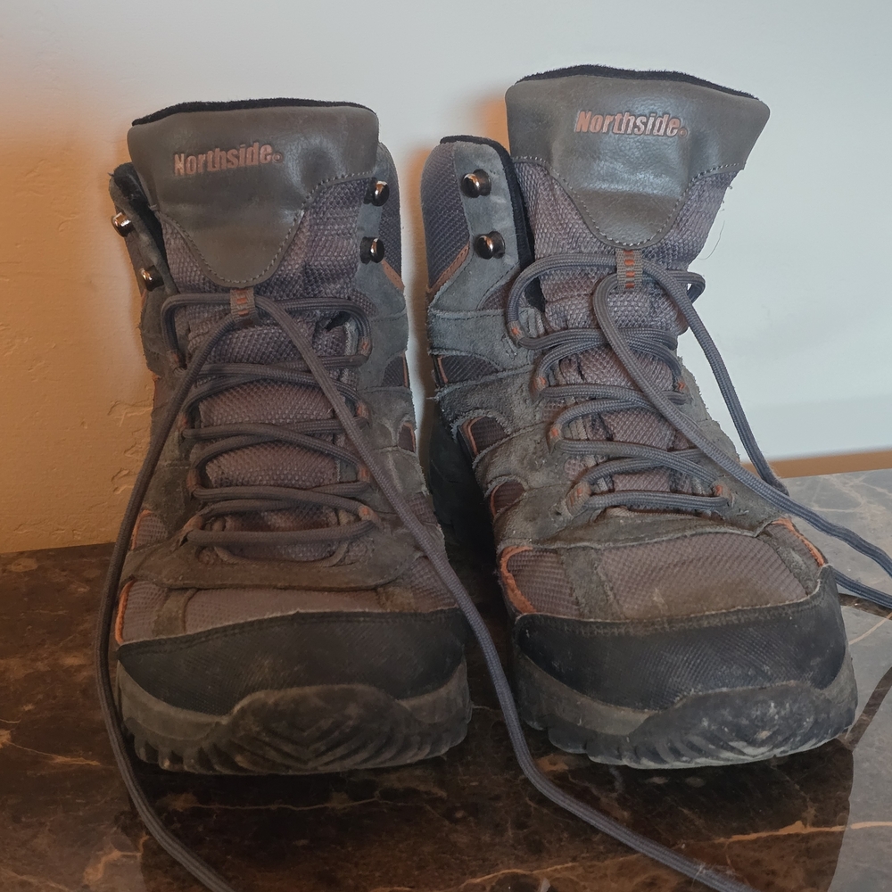 Northside Women's Black and Gray Hiking Boots-Waterproof